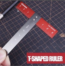 [UK Seller] Mecha Model Transform Cutting Scribed Line T-shaped Square Ruler