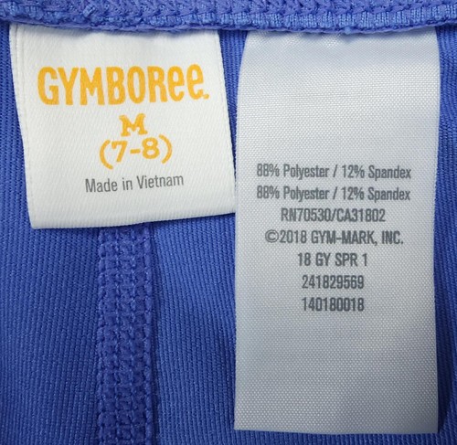 Gymboree Girls Never Quit Leggings Size M 7-8 Metallic Silver Print Blue - Picture 3 of 3