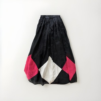 Cocktail Hoffman Skirt Sz 6 Long Vintage Queen Red Alice Wonderland Goth Glam
