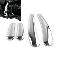 4x Curved Swingarm Frame Insert Set Fit For Harley Softail Models Chrome 2008-up