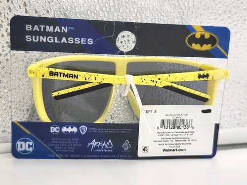 Batman Yellow Splatter DC COMICS kids SUNGLASSES UV PROTECTION & IMPACT RESIST - Picture 3 of 3