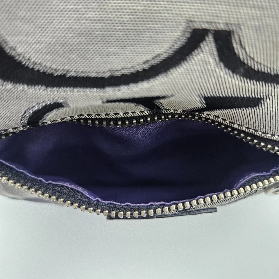 Coach 18709 Poppy Lurex металлический фирменный серый и черный холщовый пластырь (CP4005620) - Изображение 4 из 4