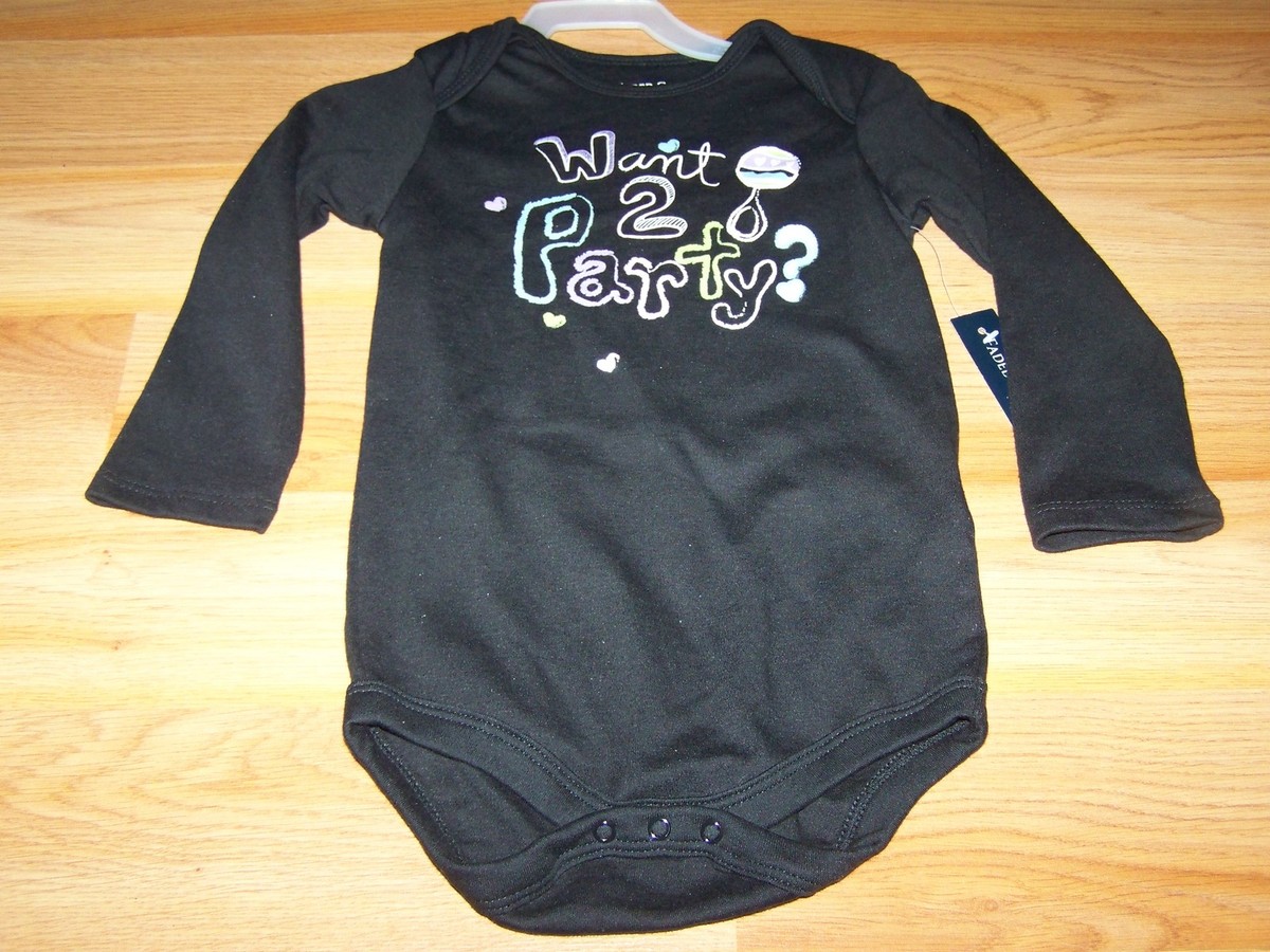 Infant Size 12 Months Long Sleeve One Piece Top Want Party