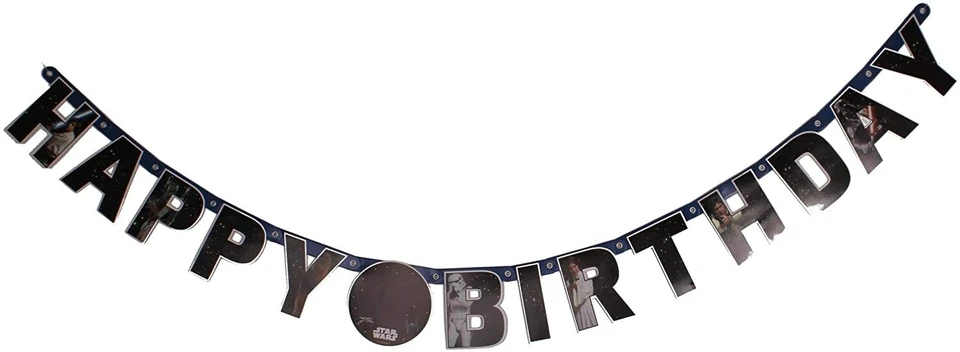 Amscan Star Wars - Joyeux Anniversaire Guirlande(140cm) +Confettis(34g) Déco - Photo 2/4