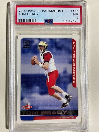 2000 Pacific Paramount Tom Brady #138 RC Rookie PSA 7