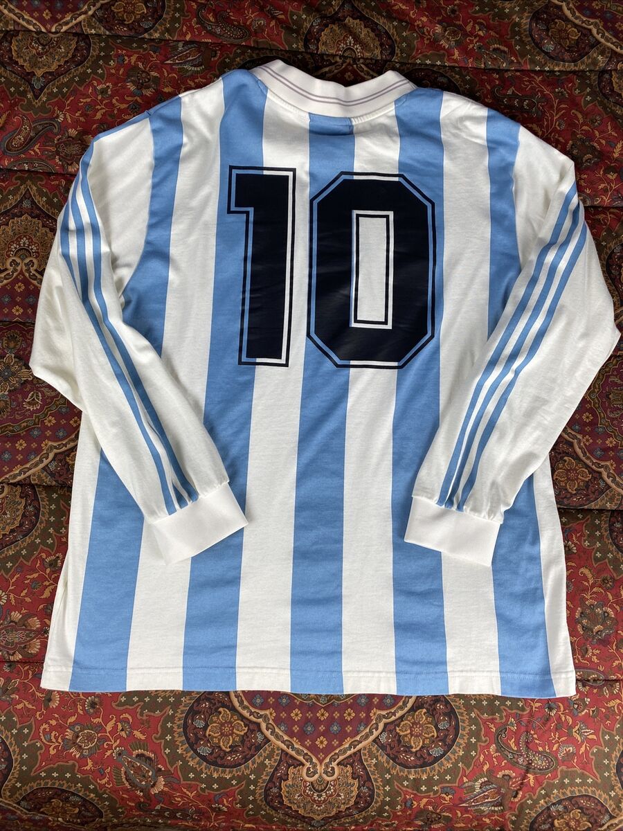 Adidas Retro Argentina 1987 Diego Maradona Soccer Jersey Long Sleeve Sz XL Adidas Retro Argentina 1987 Diego Maradona Soccer Jersey Long Sleeve Sz XL