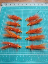 Nos Bucktail Hair Bass Jigs 10 Total Good Color 1/4 Oz