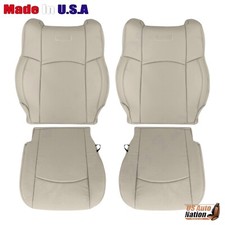 2013 - 2018 Fits Dodge Ram Laramie Driver Passenger Perforated Leather Cover Tan