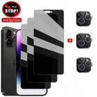 3+3Pack Protector de Pantalla Privacidad Vidrio Templado para iPhone 14 15 16 17