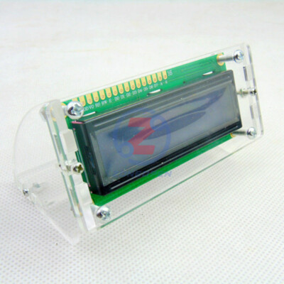 LCD1602 Transparent Acrylic LCD Shell for 2.5'' 1602 Blue/Yellow Backlight Case