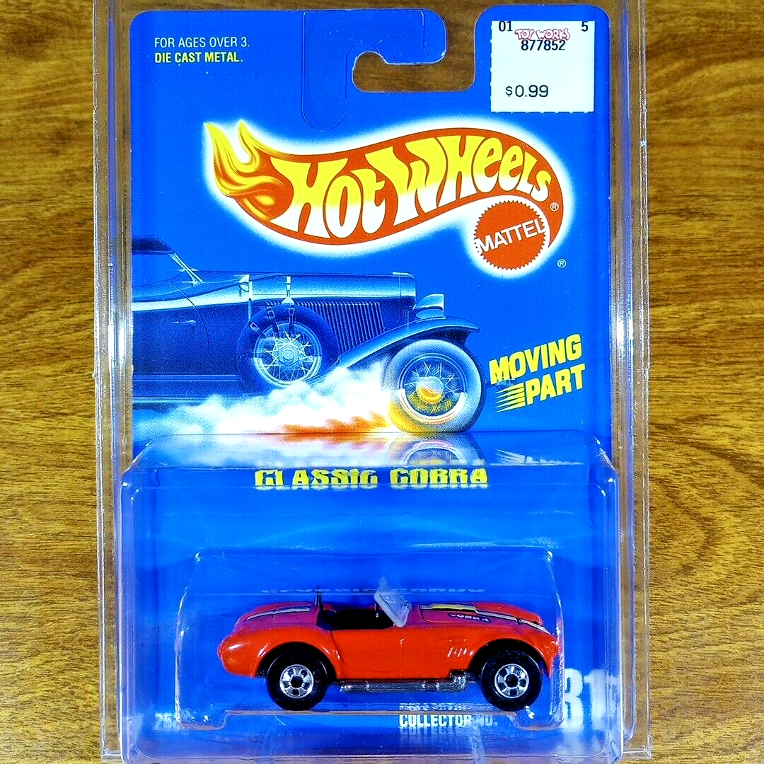 Hot Wheels 90s Card Classic Cobra Red BW Blackwall Blue Card 31