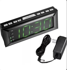 Best Buy Essential BE-CLOPP3 Digital AM/FM Dual Alarm Clock Radio Backup Battery