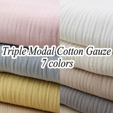 Abbigliamento bimbo sartoria tessuto organico tripla garza cotone modal mussola 58"w