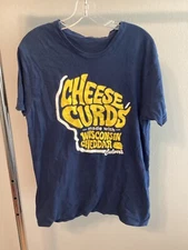 Medium Men’s retro Culver’s Wisconsin Hamburgers Cheese Curd Nerd 2-sided shirt