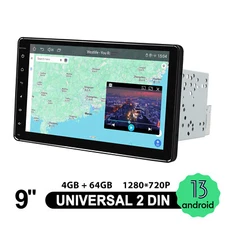 Android 13 JOYING 9 inch In Dash Android Auto Universal 2 DIN Head Unit 4G WiFi