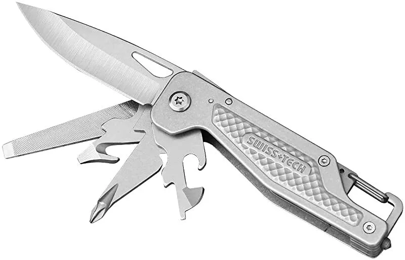 SWISS TECH Multi tool Multi function knife 13 IN 1 Silver NEW from Japan