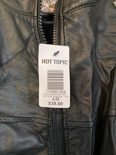 NWT Royal Bones By Tripp Nyc Size L Large Faux Leather Jacket Studs Punk Goth - Picture 4 of 4