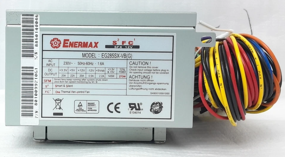 Enermax 270V Power Supply Unit (PSU) EG285SX-VB - Image 2 of 4