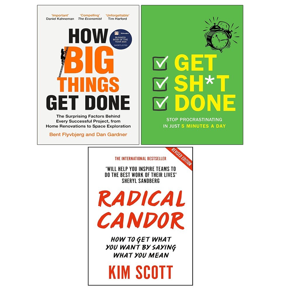 Radical Candor Kim Scott, How Big Things Get Done, Get Sh*t Done 3 Books Set