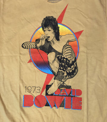 Bowie Shirt, David Bowie T-shirt, Ziggy Stardust Shirt Yellow Tee