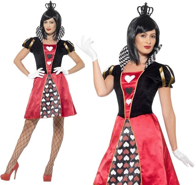 Disfraz Elegante Reina De Corazones Para Mujeres Traje De Libro Día Por Smiffys