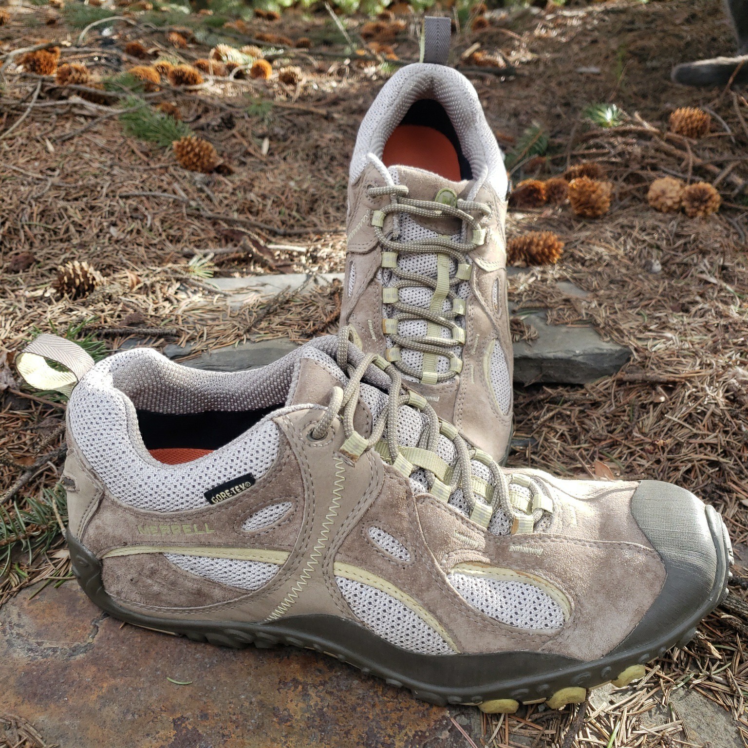 Merrell scarpe da trekking donna 9 camaleonti arco vento gortex tortora OrthoLite Vibram