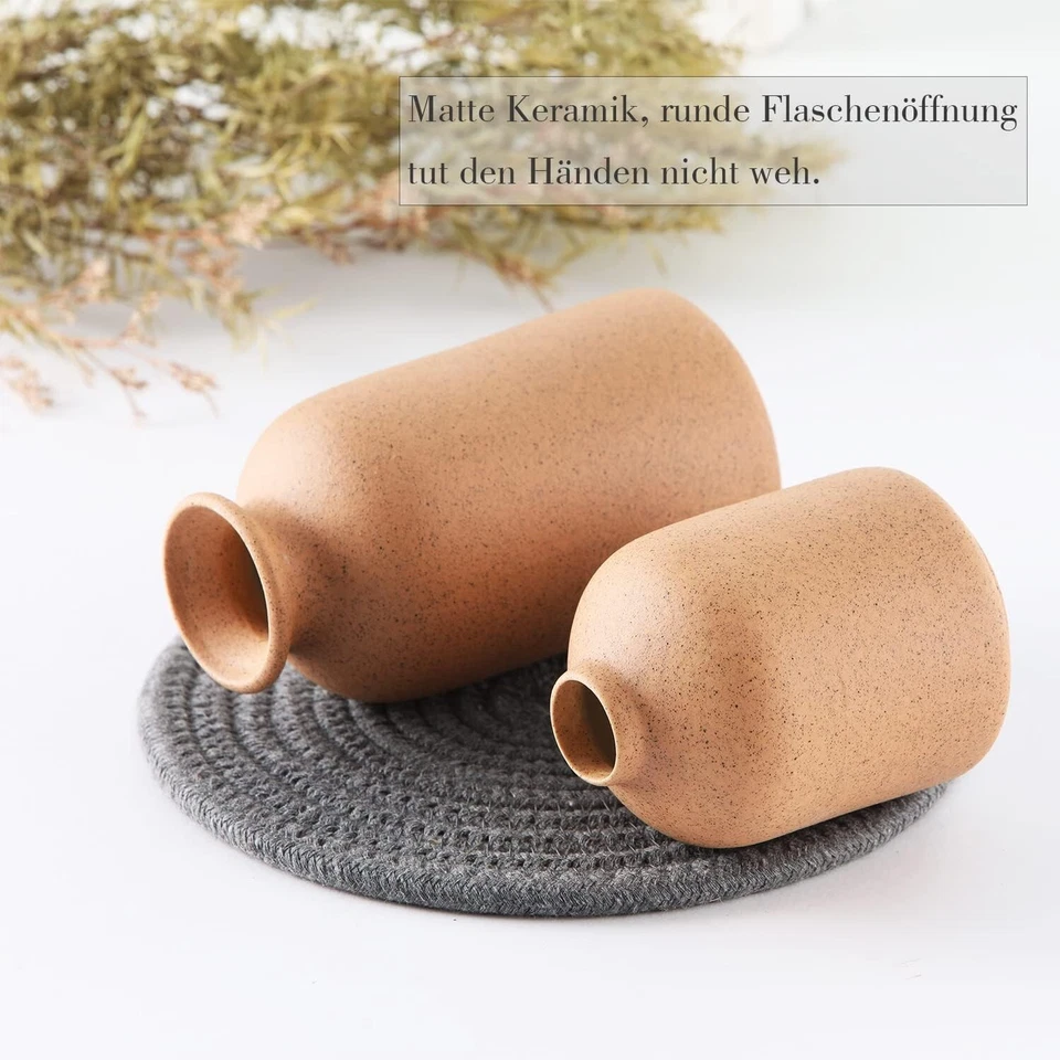 Vasen Keramik 3er Set Blumenvasen für Dekor Moderne Rustikale Dekoration B1145 - Bild 3 von 4