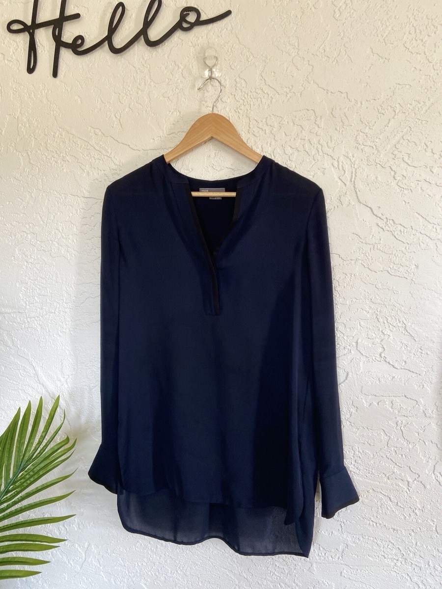 Silky Blue Blouse Tee L/XL