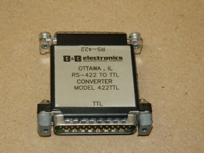B&B Electronics 422TTL Serial Converter, RS-422 to TTL, 25-pin Dsub, 12VDC