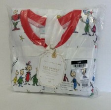 Pottery Barn Teen Grinch who Stole Christmas fitted bed pajamas pjs size 16