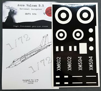 Dead Design 1/72 AVRO VULCAN B.2 NATIONAL INSIGNIAS PAINT MASK Airfix
