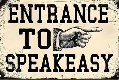 Entrance To Speakeasy Aluminum Weatherproof Funny Sign p1265