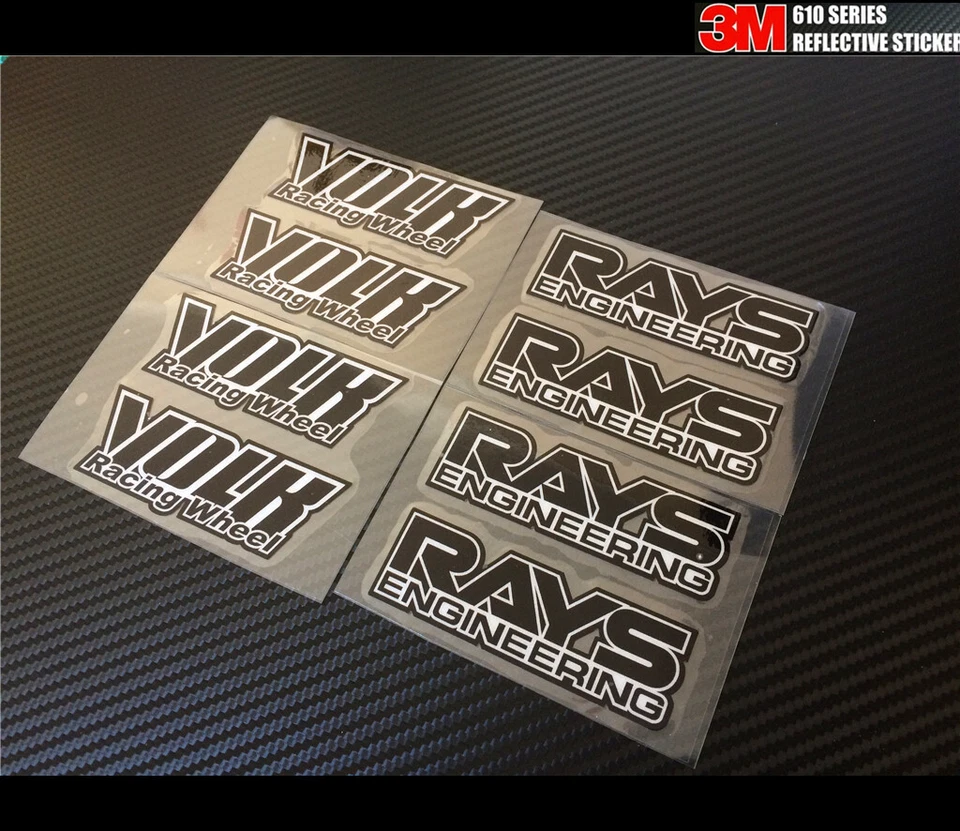 8 PICS Replacement TE37 Wheel JDM Drift Racing Reflective Sticker (4 Options) - Image 3 of 4