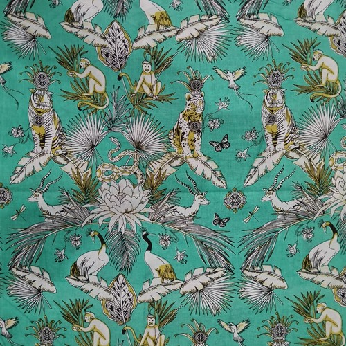 5 Yard Bird Animal Hand Dyed Printed Cotton Fabric Clothing Apparel Craft - Picture 2 of 5
