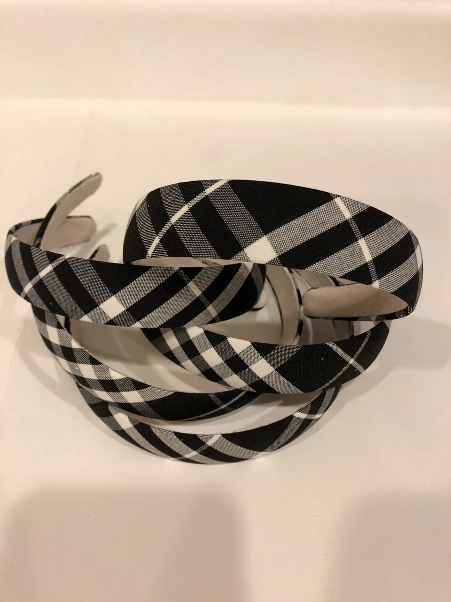New Black Plaid Headband Hairband 1