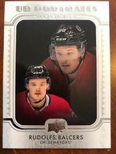 19-20 UD Series 2 Hockey Rookie UD Portraits P-58 Rudolfs Balcers