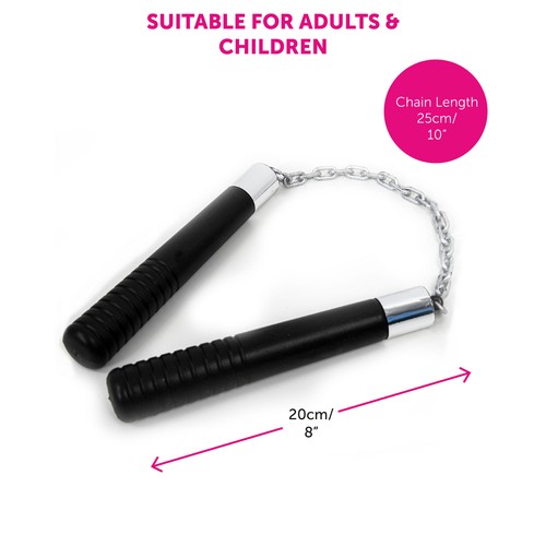 TOY KATANA SWORD AND NUNCHUCKS SET NINJA FANCY DRESS COSTUME ACCESSORY SAMAURAI - Picture 7 of 7