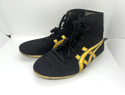 asics Og EX-EO TWR900 Old Model Wrestling Boxing Shoes Black Gold