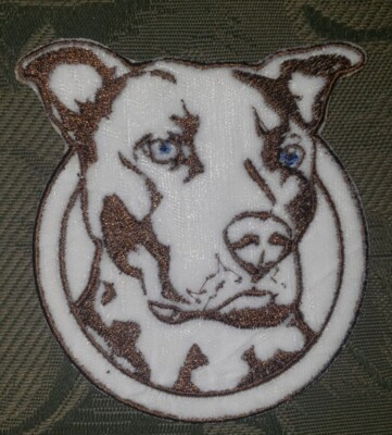 Pitbull Patch Eye Dog Pitbull Puppy Black Patch Over One Stock