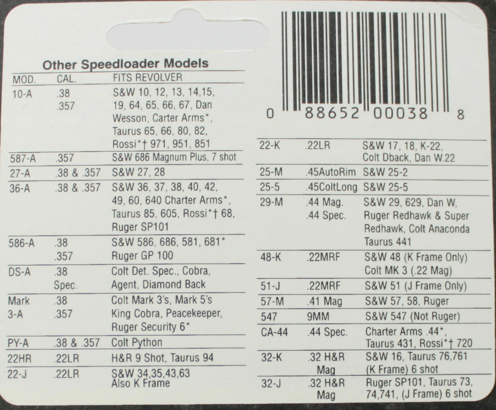 HKS Speedloader model 32-J 32J 32 J RUGER SP101 TAURUS S&W J FRAME 32 H ...