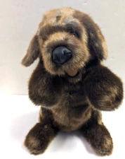 Folkmanis Sitting Dog Full Body Hand Puppet 15" Puppy Brown Toy Stuffed Animal