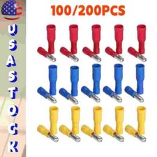 100/200Pcs Vinyl Insulated Male Female Bullet Wire Terminals Crimp Connectors