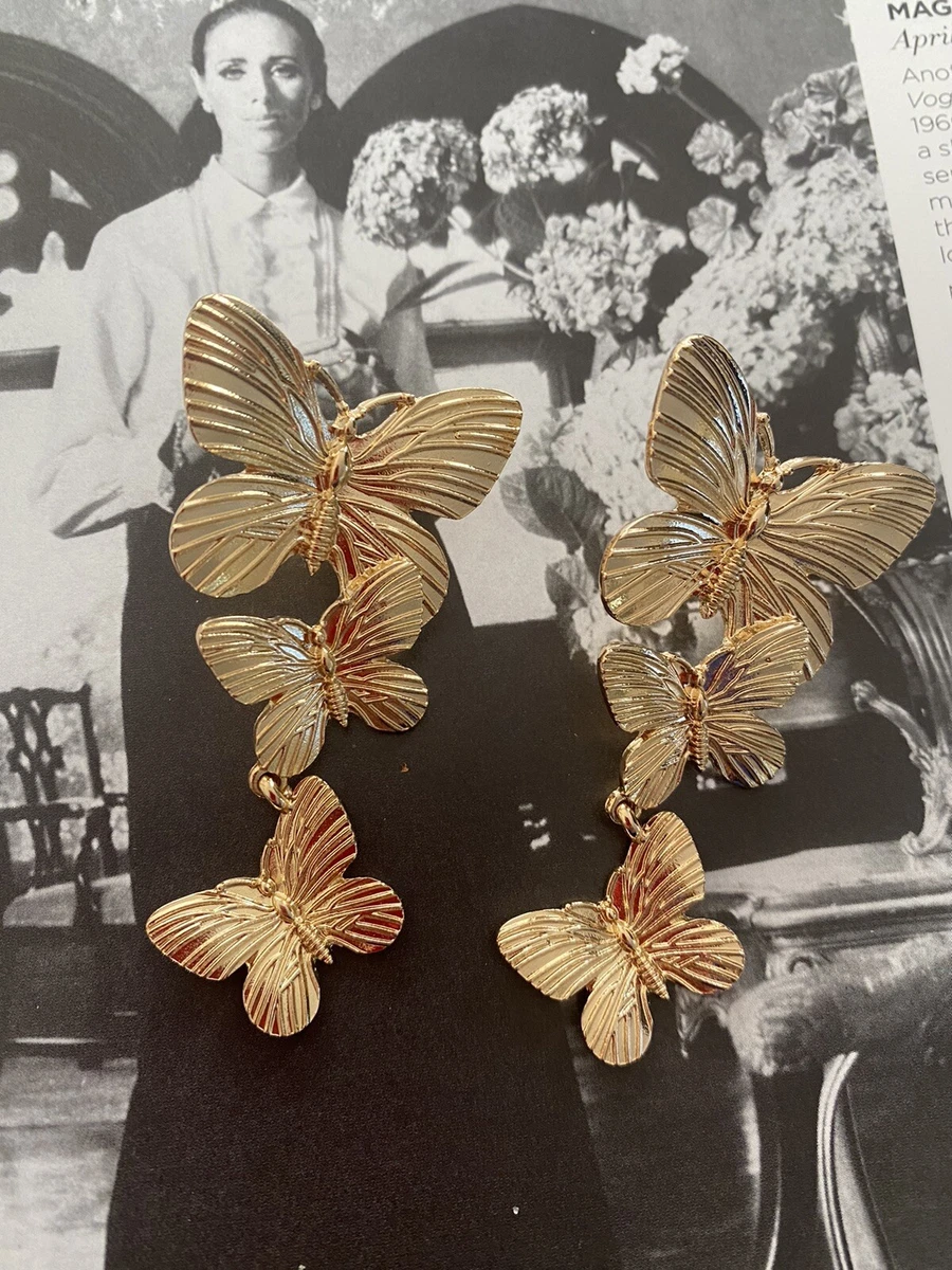 Butterfly statement deals earrings