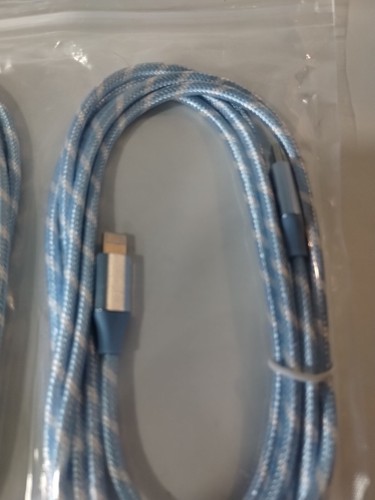 usb c to fast charging cable 2 Sets 3ft blue Braided iphone - Picture 3 of 4