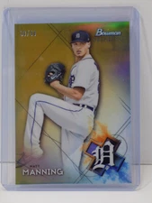 2021 Bowman Sterling #BSP-13 Matt Manning GOLD Refractor 33/50