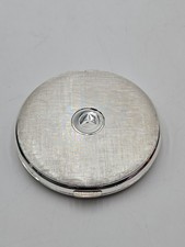 Vintage Mercedes-Benz Metal Compact Powder Box Mirror Makeup Case Original Colle