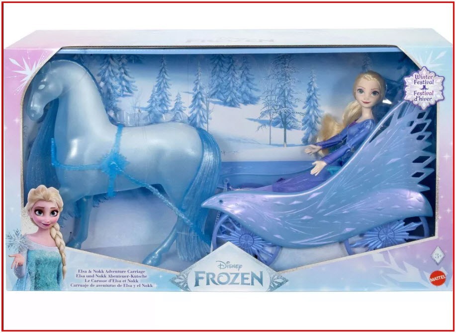 Disney Frozen Winter Festival ELSA Doll & NOKK Adventure CARRIAGE