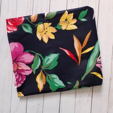 Cranston Print Works Schwartz Liebman Tropical Floral Polished Cotton 1 3/8 yds