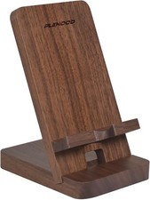Wood Phone Stand Desktop Wooden Phone Holder Portable Office Phone Stand for