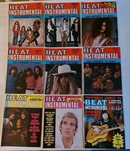 Bundle / Job Lot 9 x BEAT INSTRUMENTAL Magazines all from the early 1970s